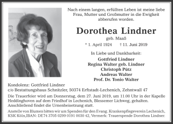 Anzeige von Dorothea Lindner von  Werbepost 