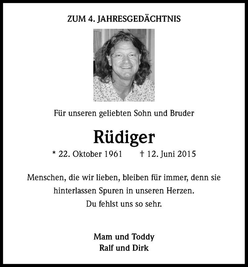  Traueranzeige für Rüdiger Heinrichs vom 18.07.2023 aus Kölner Stadt-Anzeiger / Kölnische Rundschau / Express