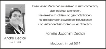 Anzeige von André Declair von  Schaufenster/Blickpunkt 