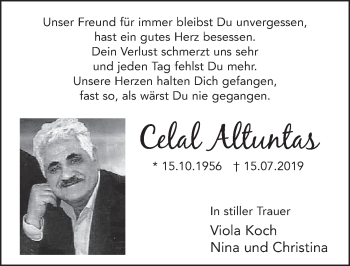 Anzeige von Celal Altuntas von  Schlossbote/Werbekurier 