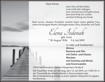 Anzeige von Elena Iedenak von  Anzeigen Echo 