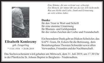 Anzeige von Elisabeth Konieczny von  Werbepost 