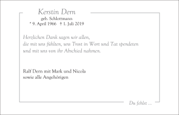 Anzeige von Kerstin Dern von  Werbepost 