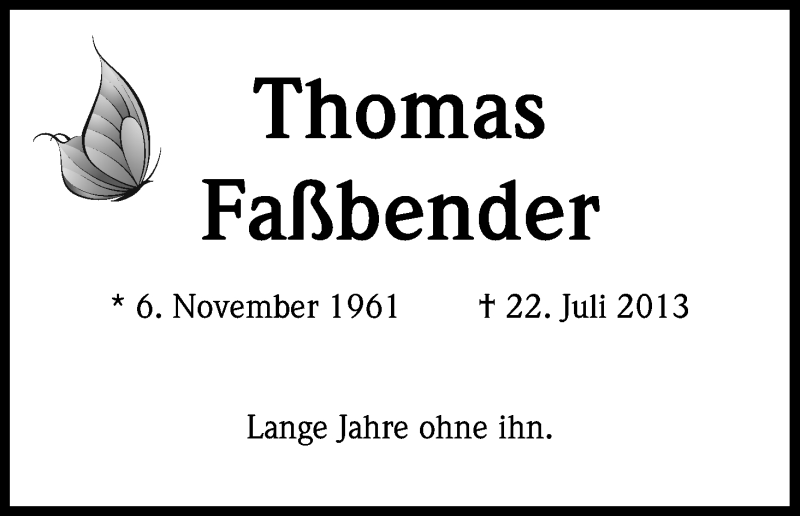  Traueranzeige für Thomas Faßbender vom 20.07.2019 aus Kölner Stadt-Anzeiger / Kölnische Rundschau / Express