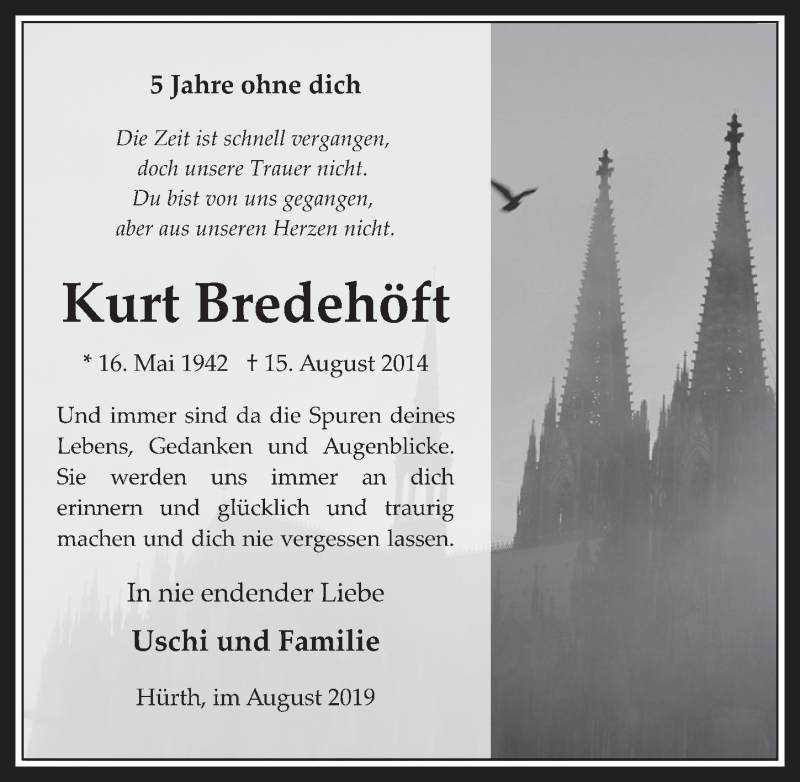  Traueranzeige für Kurt Bredehöft vom 18.07.2023 aus  Wochenende 