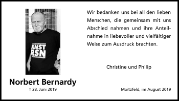 Anzeige von Norbert Bernardy von Kölner Stadt-Anzeiger / Kölnische Rundschau / Express