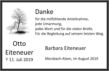 Anzeige von Otto Eiteneuer von  Lokalanzeiger 