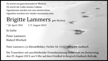 Anzeige von Peter Lammers Werheit von Kölner Stadt-Anzeiger / Kölnische Rundschau / Express