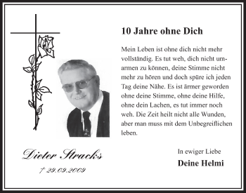 Anzeige von Dieter Stracks von  Sonntags-Post 