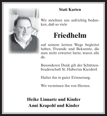 Anzeige von Friedhelm  von  Werbepost 