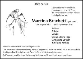Anzeige von Martina Brachetti von  Anzeigen Echo 