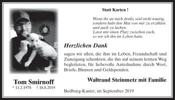 Anzeige von Tom Smirnoff von  Werbepost 