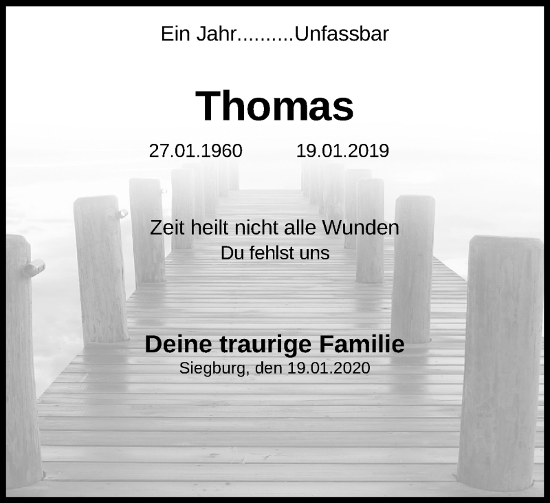  Traueranzeige für Thomas Esser vom 18.01.2020 aus Kölner Stadt-Anzeiger / Kölnische Rundschau / Express