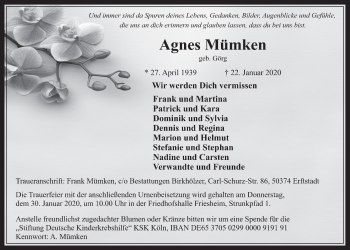 Anzeige von Agnes Mümken von  Werbepost 