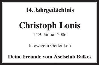 Anzeige von Christoph Louis von  Werbepost 