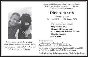 Anzeige von Dirk Alderath von  Sonntags-Post 