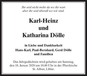 Anzeige von Karl-Heinz Dölle von  Werbepost 