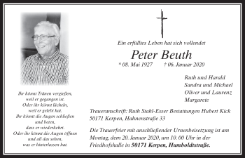 Anzeige von Peter Beuth von  Werbepost 