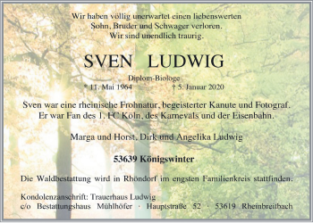 Anzeige von Sven Ludwig von  Rhein-Sieg-Wochenende 