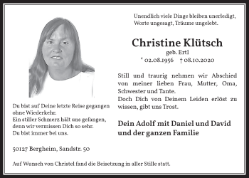 Anzeige von Christine Klütsch von  Werbepost 