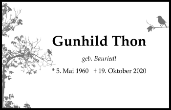 Anzeige von Gunhild Thon von Kölner Stadt-Anzeiger / Kölnische Rundschau / Express