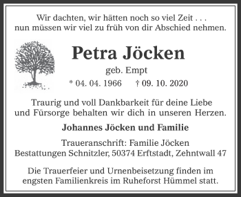 Anzeige von Petra Jöcken von  Werbepost 