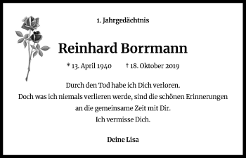 Anzeige von Reinhard Borrmann von Kölner Stadt-Anzeiger / Kölnische Rundschau / Express