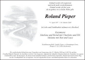 Anzeige von Roland Pieper von  Blickpunkt Euskirchen 