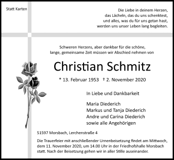Anzeige von Christian Schmitz von Kölner Stadt-Anzeiger / Kölnische Rundschau / Express