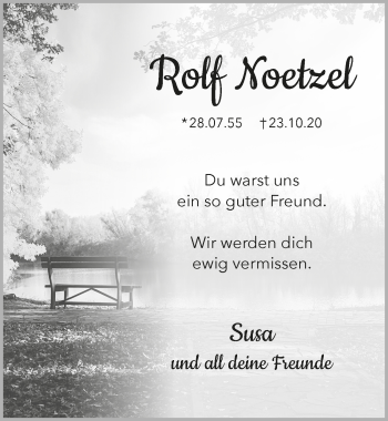 Anzeige von Rolf Noetzel von  Anzeigen Echo 