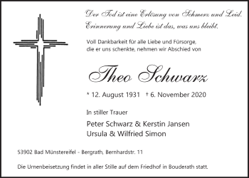 Anzeige von Theo Schwarz von  Blickpunkt Euskirchen 