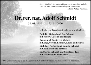Anzeige von Adolf Schmidt von Kölner Stadt-Anzeiger / Kölnische Rundschau / Express
