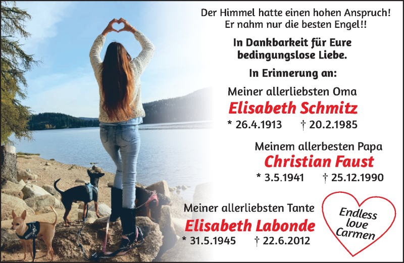  Traueranzeige für Christian Faust vom 18.12.2020 aus  Werbepost 