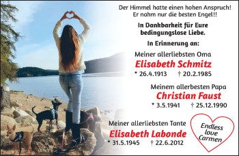 Anzeige von Elisabeth Labonde von  Werbepost 
