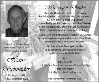 Anzeige von Hans Schneider von  Blickpunkt Euskirchen 