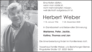 Anzeige von Herbert Weber von  Schlossbote/Werbekurier 