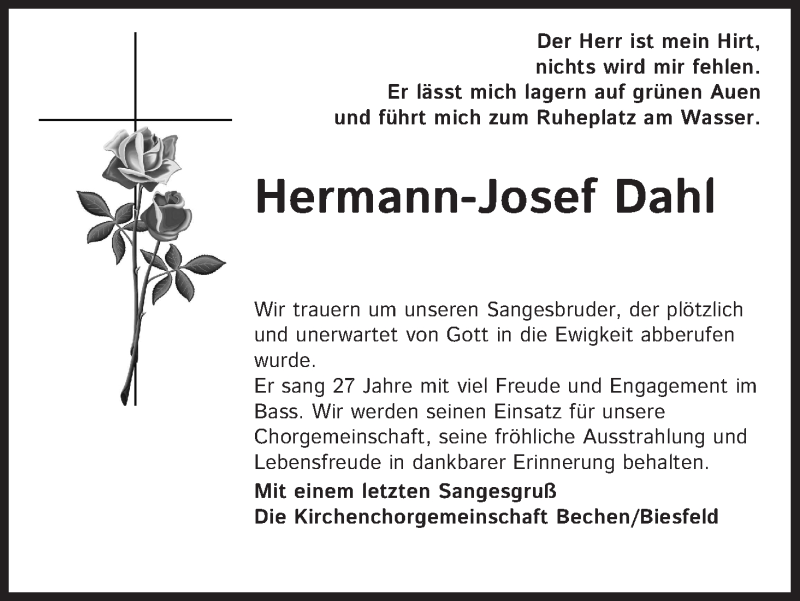  Traueranzeige für Hermann-Josef Dahl vom 12.12.2020 aus Kölner Stadt-Anzeiger / Kölnische Rundschau / Express
