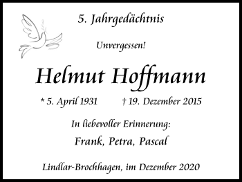Anzeige von Hermut Hoffmann von Kölner Stadt-Anzeiger / Kölnische Rundschau / Express