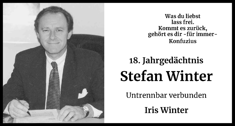  Traueranzeige für Stefan Winter vom 07.12.2020 aus Kölner Stadt-Anzeiger / Kölnische Rundschau / Express