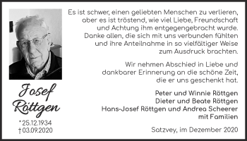 Anzeige von osef Röttgen von  Blickpunkt Euskirchen 