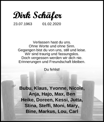Anzeige von Dirk Schäfer von Kölner Stadt-Anzeiger / Kölnische Rundschau / Express
