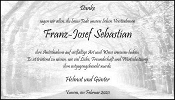 Anzeige von Franz-Josef Sebastian von  Blickpunkt Euskirchen 