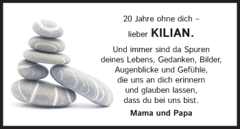 Anzeige von Kilian  von Kölner Stadt-Anzeiger / Kölnische Rundschau / Express