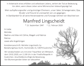 Anzeige von Manfred Lingscheidt von  Blickpunkt Euskirchen 