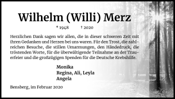 Anzeige von Wilhelm Merz von Kölner Stadt-Anzeiger / Kölnische Rundschau / Express