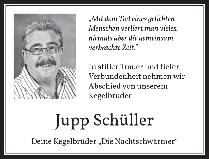  Traueranzeige für Jupp Schüller vom 04.03.2020 aus  Werbepost 