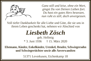 Anzeige von Liesbeth Zösch von  Lokale Informationen 
