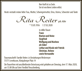 Anzeige von Rita Reiter von  Lokale Informationen 