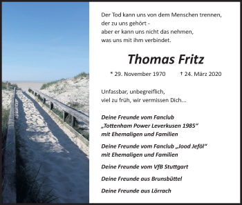 Anzeige von Thomas Fritz von Kölner Stadt-Anzeiger / Kölnische Rundschau / Express