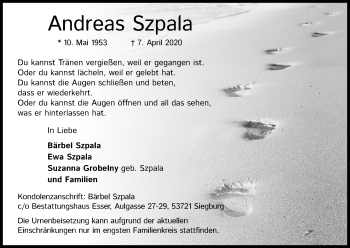 Anzeige von Andreas Szpala von Kölner Stadt-Anzeiger / Kölnische Rundschau / Express